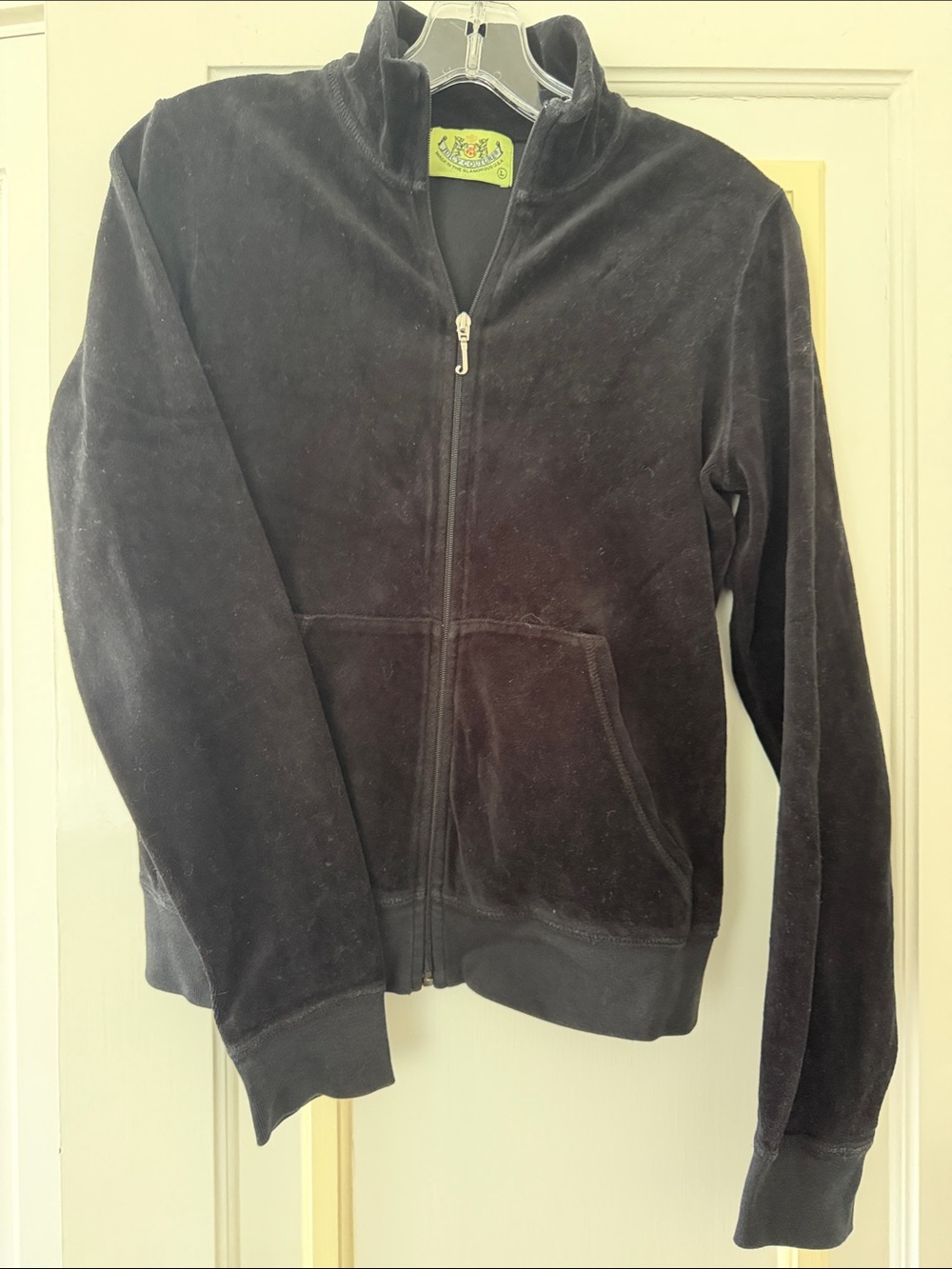 ‘Vintage’ Juicy Couture Black Velour Jacket and Pants Lounge Set - Picture 4 of 8